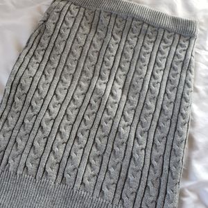 Gray cable knit skirt